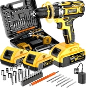 21V Cordless Drill Driver, Multifunctional Power Tool for Home DIY & Repairs