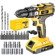 21V Cordless Drill Driver Set, 2.0Ah Battery & Fast Charger, Electric Screwdriver with Adjustable Speed/Torque for Home & Auto Repair