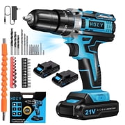 HOEY 21V Cordless Drill Set Electric Power Drill 34Pcs with 3/8 Inch Keyless Chuck 25+3