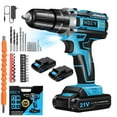 thumbnail image 1 of HOEY 21V Cordless Drill Set Electric Power Drill 34Pcs with 3/8 Inch Keyless Chuck 25+3, 1 of 11