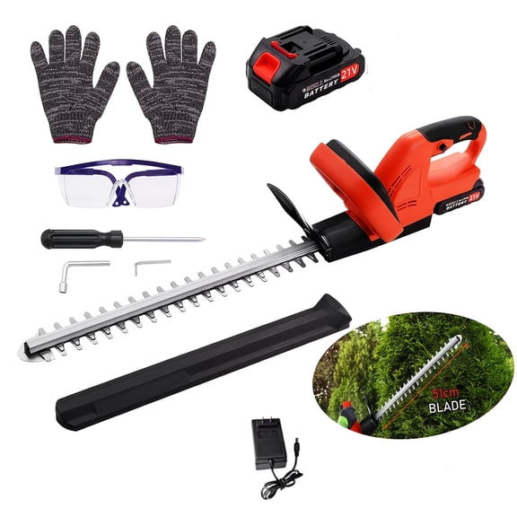 21V Cordless Hedge Trimmer with 20" Blade - Lightweight Handheld Garden Cutter for Bushes, Hedges & Tree Branches - Powered by Lithium-Ion Battery, Easy Cut Pro