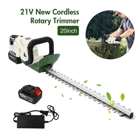 20 inch Cordless Hedge Trimmer, Electric Hedge Trimmer with 21V 3.0Ah Battery and Fast Charger for Garden, Shrub, and Grass
