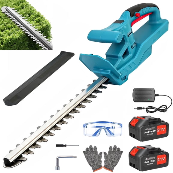 21V Cordless Hedge Trimmer, 20-Inch Dual-Action Blade, 24000 RPM Motor, 2 x 3.0Ah Batteries & Charger Included, Lightweight 3.97 lbs for Shrubs, Bushes, Yard Work