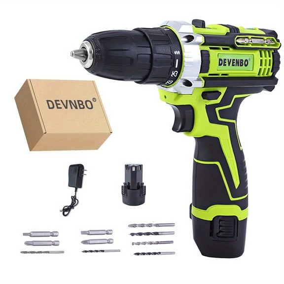 21V Cordless Impact Drill Set with Carrying Case - All-in-One Tool Kit for Gardening DIY, Home Decor & Outdoor Repair, Ideal Halloween/Thanksgiving/Christmas Gift for Men & Women