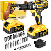 DGB 21V Cordless Drill Set, Complete Electric Drill Driver Kit with Accessories, Lightweight Power Tool for Beginners & Home Use