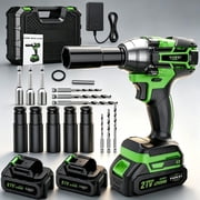 21V Cordless Impact Wrench,,Brushless Motor, High Torque Electric Impact Wrench for Home