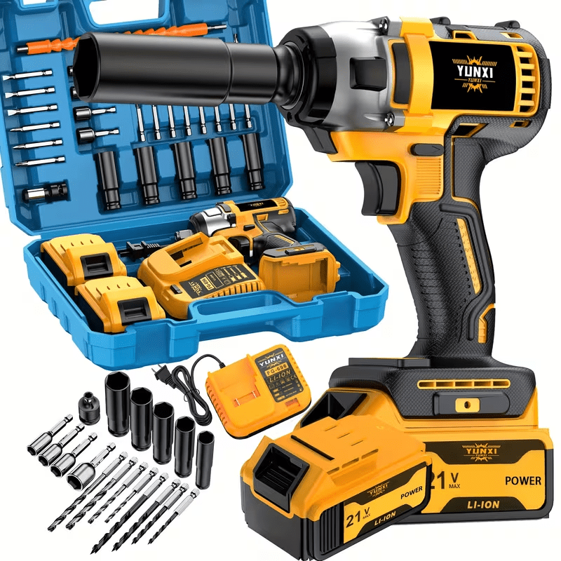 21V Cordless Impact Wrench, Portable Power Tool for Home & Outdoor Use