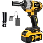 21V Cordless Impact Wrench Set with 4000mAh Li-ion Battery, Heavy-Duty for Automotive Repairs