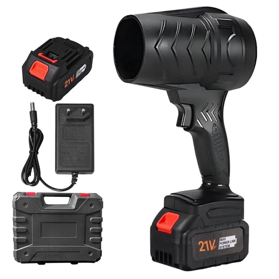 21V Cordless Leaf Blower Kit w/ Toolbox & 2 Batteries - 650 CFM for Yard, Car, Dust, Snow