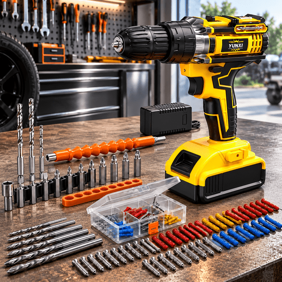 21V Cordless Lithium-Ion Drill Driver Kit, Supplied with Batteries and Charger