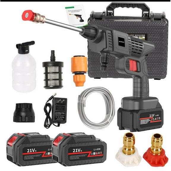 Naudhenm 350 Psi 2 Gpm Battery-Powered Pressure Washer with Quick Connect Tips