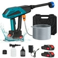thumbnail image 1 of 21V Cordless Pressure Washer | 600PSI, 30 Mins Runtime, with 6-in-1 Nozzle & 16.5ft Hose (Dual Battery Kit), 1 of 10