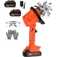 thumbnail image 1 of 21V Cordless Tiller for Gardening, 360 RPM Electric Garden Tiller, 2-in-1 Powered Mini Cultivator with 2×2.0Ah Batteries & Charger, 5" Tilling Width, 4" Depth, for Lawn/Soil Cultivation, 1 of 6