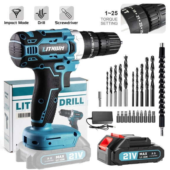 21V Drill Blue 1 Battery