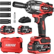 21V High Torque Cordless Impact Wrench 1/2 Inch Electric Impact Gun 1107 Ft-lbs Power Impact Wrench Kit 2 x 4000mAh Batteries Heavy Duty Llave de Impacto Pistola de Impacto