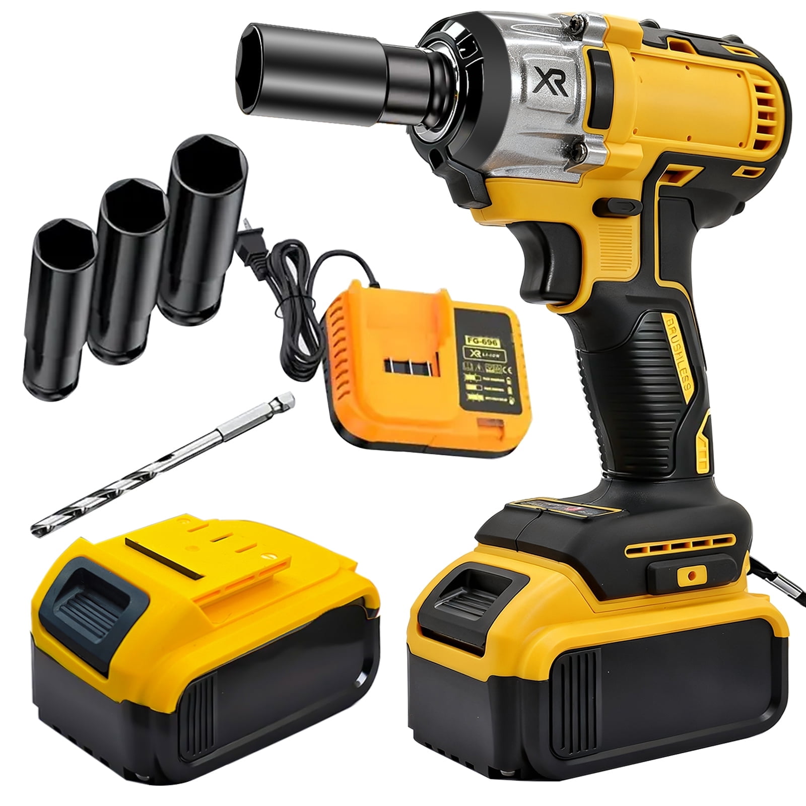 21V Impact Wrench Kit with 4000mAh Lithium-Ion Battery & Heavy-Duty Motor - Wireless Drill/Driver Compatible for Car, Truck, Motorcycle, Repair - Ideal Gift for Mechanics, DIYers, Men