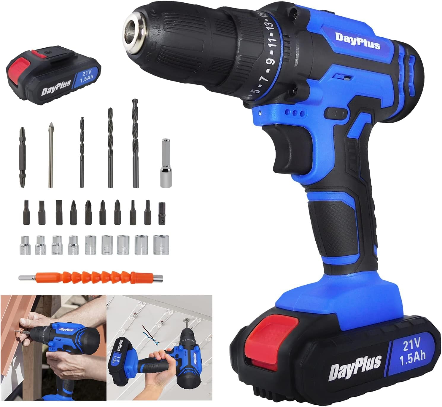 Cordless Drill Detlev Pro Drill DELI 12V Cordless Drill Set
