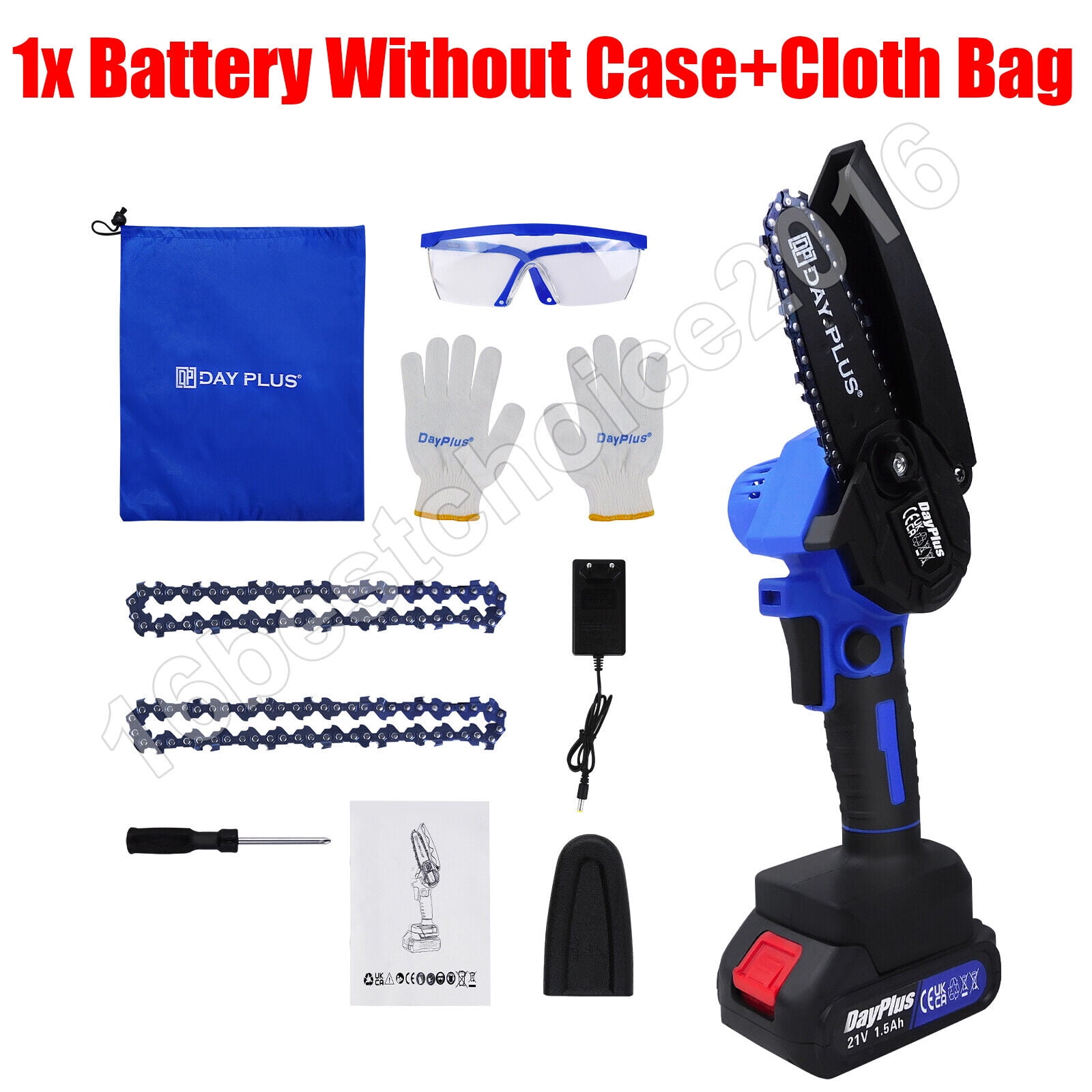 21V Mini Handheld Chainsaw Cordless 4Inch Electric Chain Saw 600W ...