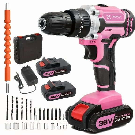 21V Cordless Electric Drill - 3-in-1 Pistol Drill/Impact Driver/Screwdriver | Lithium Battery & 25+1 Torque Settings | Ideal for DIY, Jewelry Making & Home Repairs