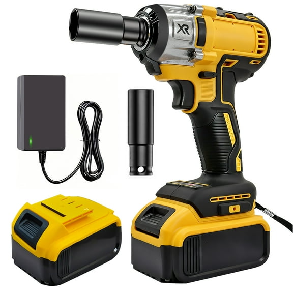 21V impact wrench set, equipped with a 4000mAh lithium-ion battery and heavy-duty motor - compatible with wireless drill bits/screwdrivers, suitable for automotive, truck maintenance machinery