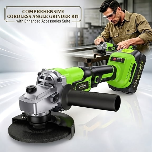 21V new rechargeable angle grinder, lightweight and multifunctional handheld angle grinder, ergonomically designed, suitable for polishing various materials,
