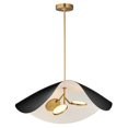 thumbnail image 1 of E24968-WTBKGLD-ET2 Lighting-Carmen - 21W 3 LED Pendant-11 Inches Tall and 32 Inches Wide-Black/Gold Finish, 1 of 4