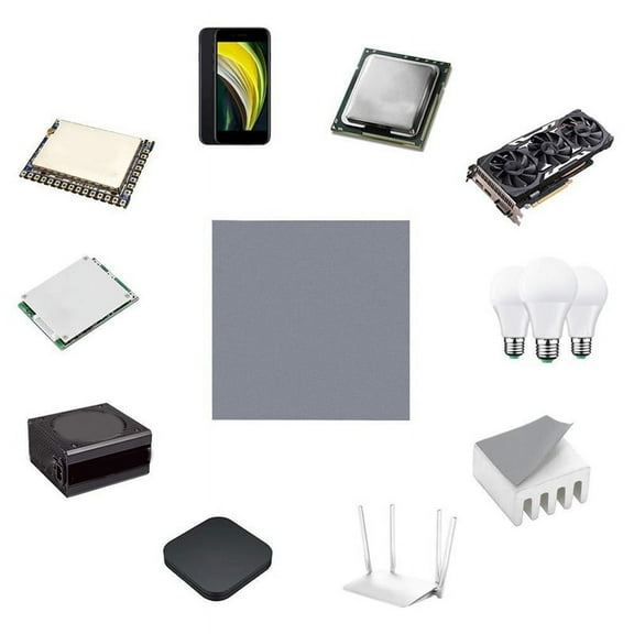 21W/ Graphics Card Cooling Thermal Pad CPU GPU Motherboard Heat Dissipation Silicone Grease Sheet Multi-Size Cropped