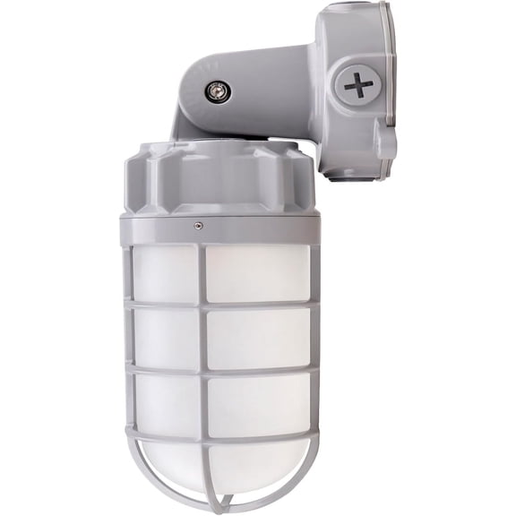 21W LED Vapor Proof Jelly Jar Light, 5000K, 2562 Lumens, IP65 Graded UL Listed Industrial Wall/Ceiling Mount Vapor Tight LED Fixture, Durable Cage Design for Indoor/Outdoor Security 120-277V(1 Pack)