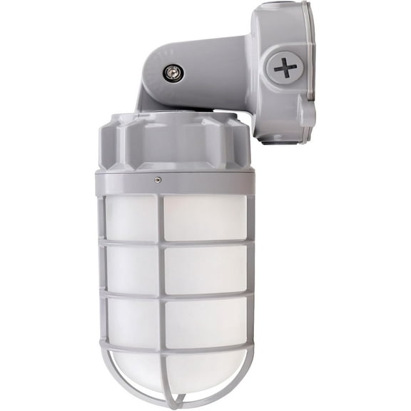 21W LED Vapor Tight Jelly Jar Light, 5000K Wall/Ceiling Mount Vapor-Proof Light, IP65 Wet Location Indoor and Outdoor Vapor Proof Security Cage Lighting, 120-277VAC UL Listed (1-Pack)