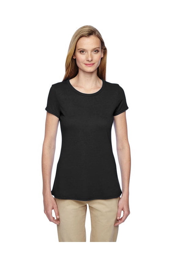 21WR Jerzees Ladies DRI-POWER SPORT T-Shirt Black XL