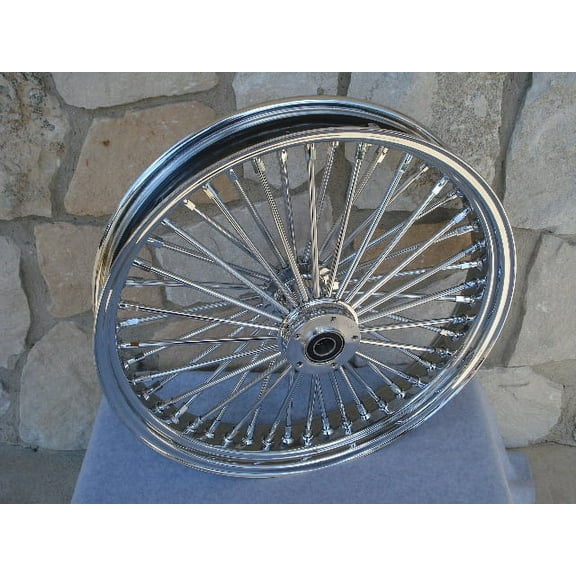 21X3.5 FAT SPOKE DUAL DISC FRONT WHEEL FOR HARLEY FLT TOURING BAGGERS 2000-07