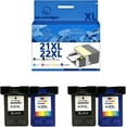 thumbnail image 1 of 21XL 22XL Ink Cartridges Compatible for HP F4180 F2210 D1560 D1530 D1420 D1520 3915 3930 PSC 1410 4315 J3680 Inkjet Printers, Leak-Proof Design Crisp Printing, 1 of 7