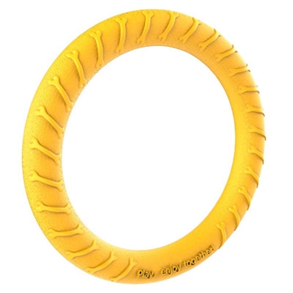 21cm Yellow EVA Dog Frisbee - Durable, Lightweight & Water-Friendly Flying Disc for Interactive Fetch & Training