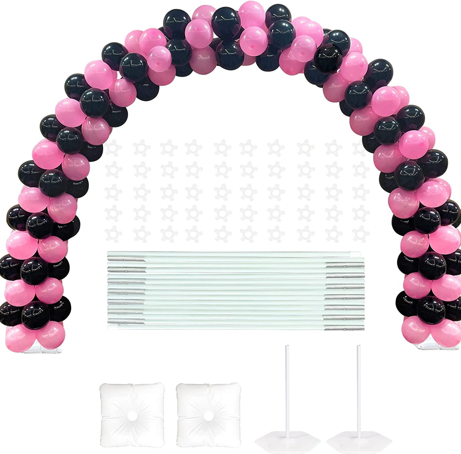 21ft Balloon Arch Stand Kit, Free Combination in Width and Height (e.g. 10ft x 7.5ft), Convenient to Assemble and Disassemble, Not Include Balloons