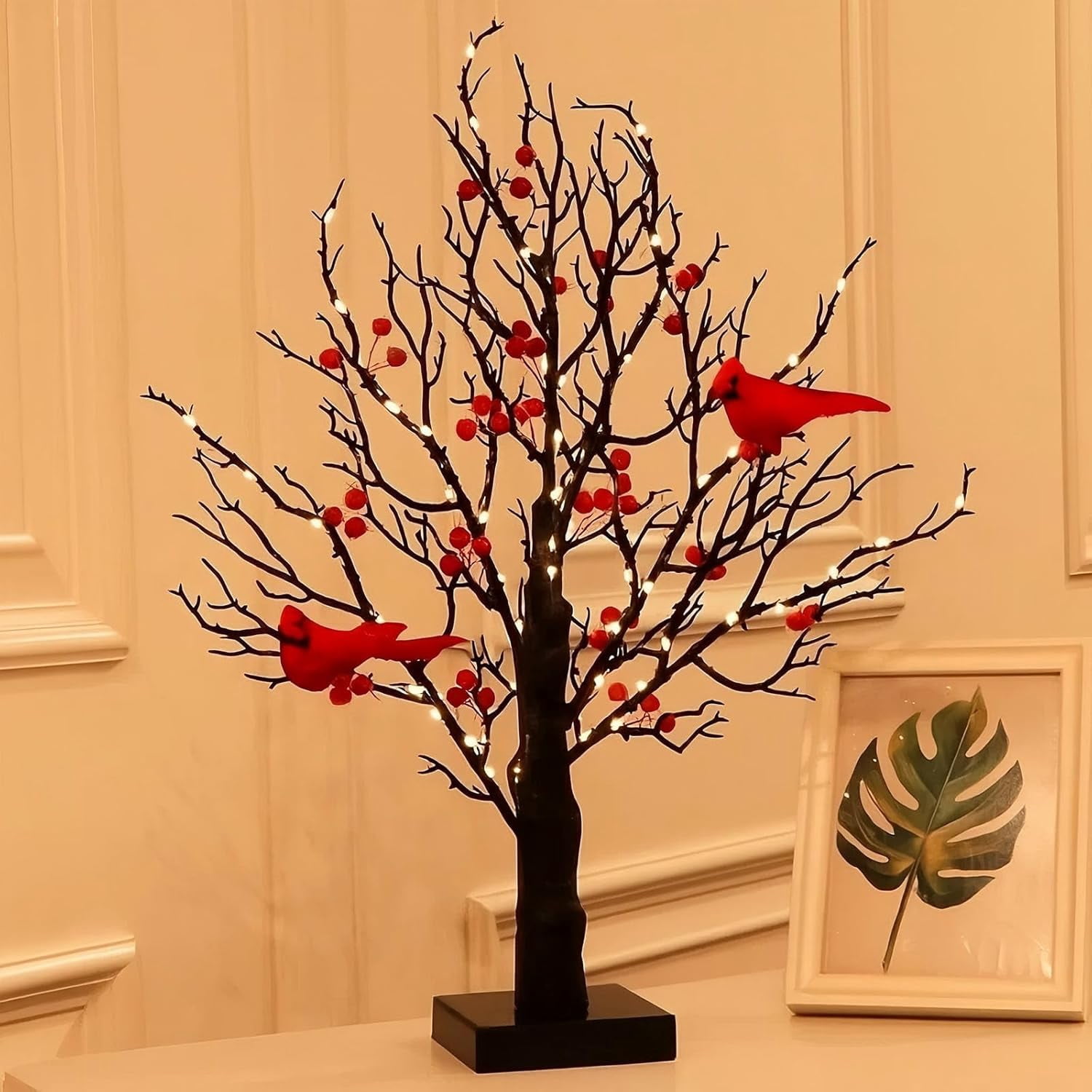 21in Ansurely Cardinal Tree, Vintage Glowing Tree with Cardinal, LED ...