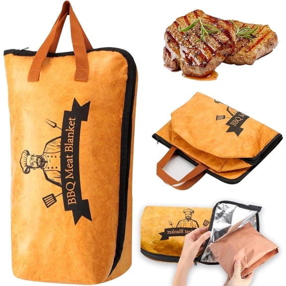 Waxgamo 21 inch BBQ Blanket for Resting Meat - Extra Large Meat Resting Bag, Reusable Smoking Meat Insulated Bag for Brisket/Beef/Pork Shoulder/Turkey