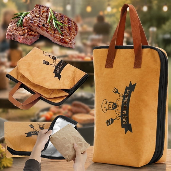 YEERSWAG BBQ Blanket for Resting Meat, 15'' Meat Resting Bag for Brisket, Insulated Meat Resting Bag for Smoking, Grilling and BBQ