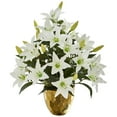 thumbnail image 1 of 21in. Lily Artificial Arrangement in Designer Gold Bowl, 1 of 2