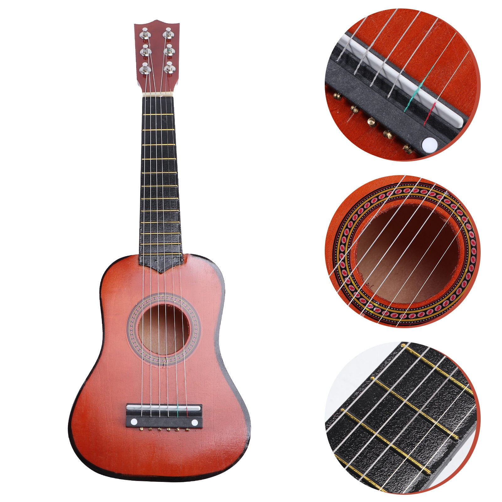 Acoustic Mini Guitar for Kids Playing 21 Inch Coffee Color Synthetic ...