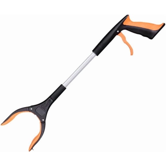 21inch Small Grabber Reacher Tool for Elderly Disabled,Lightweight Mobility Grip Reaching Tool Portable Trash Picker Pick Up Tool with Rotating Jaw (Orange)