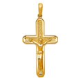thumbnail image 1 of 21mm 10k Solid Yellow Gold Polished Crucifix Pendant Necklace Pendant for Women - 2.8 Grams, 1 of 2