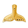 thumbnail image 1 of 21mm 10k Solid Yellow Gold Sparkle-Cut Whale Tail Slide Pendant Necklace for Women - 1.5 Grams, 1 of 2