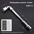 thumbnail image 1 of 21mm L-Shaped Hole Punch Wrench - 7-Shape Milling Manual Pipe Wrench (21mm), 1 of 7
