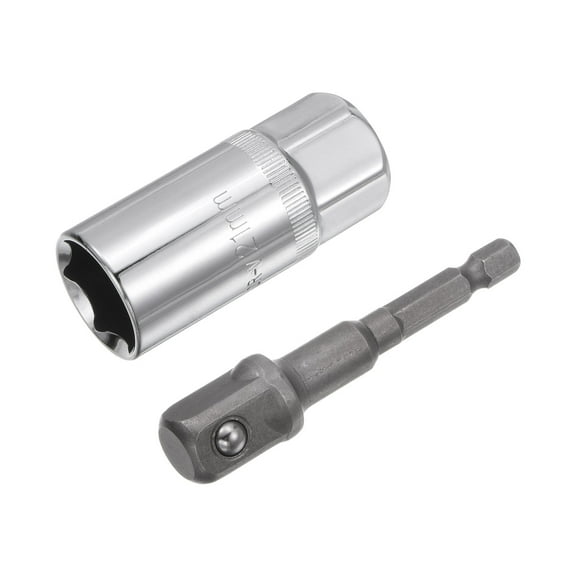 Uxcell 21mm Spark Plug Socket, 1/2" Drive 6 Point Deep Thin Wall with Power Drill Adapter