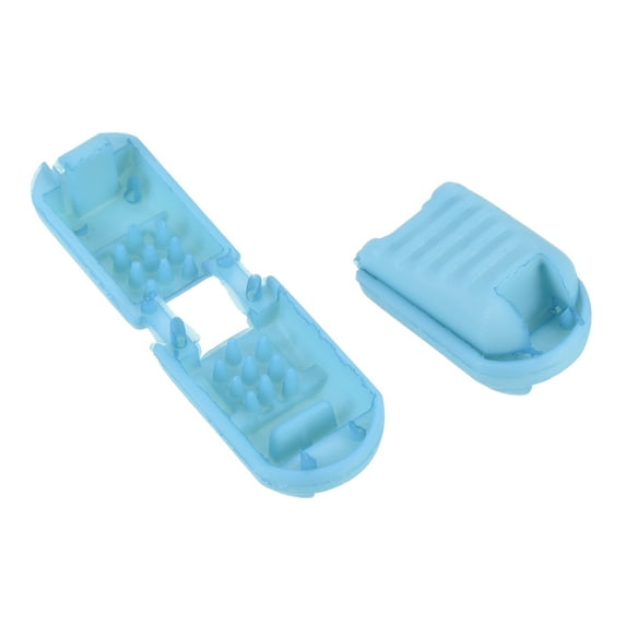 21mm Zipper Pull Cord Ends Zip Clip Buckle Rope End Lock for Backpacks, Lake Blue, 25 Pack