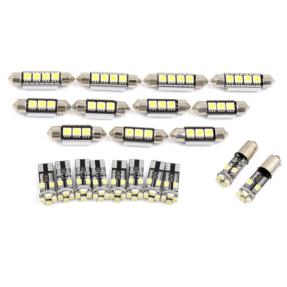 21pcs  DC 12V  Canbus White Car LED Light Interior Kit for E46 Sedan Coupe M3 1999-2005