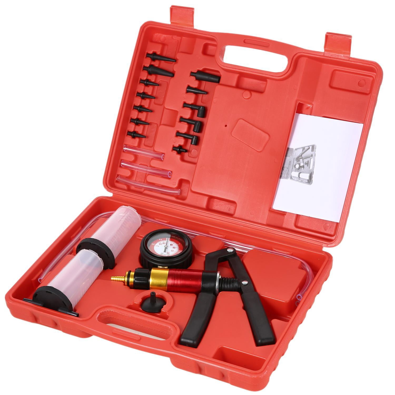 21pcs HandHeld Vacuum Pump Set Tester for Automotive with Brake Fluid ...
