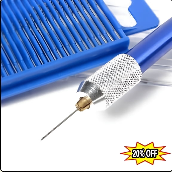 21pcs Mini Twist Micro-Drill Set 61-80 Jewelers Bit Index Pin w/ Hand Drill Kit