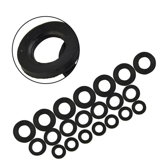 21pcs Tap Washers For Hot & Cold Water Faucet 3/8 1/2 3/4 Inch Rubber Flat Gasket O-Ring Seal Washer