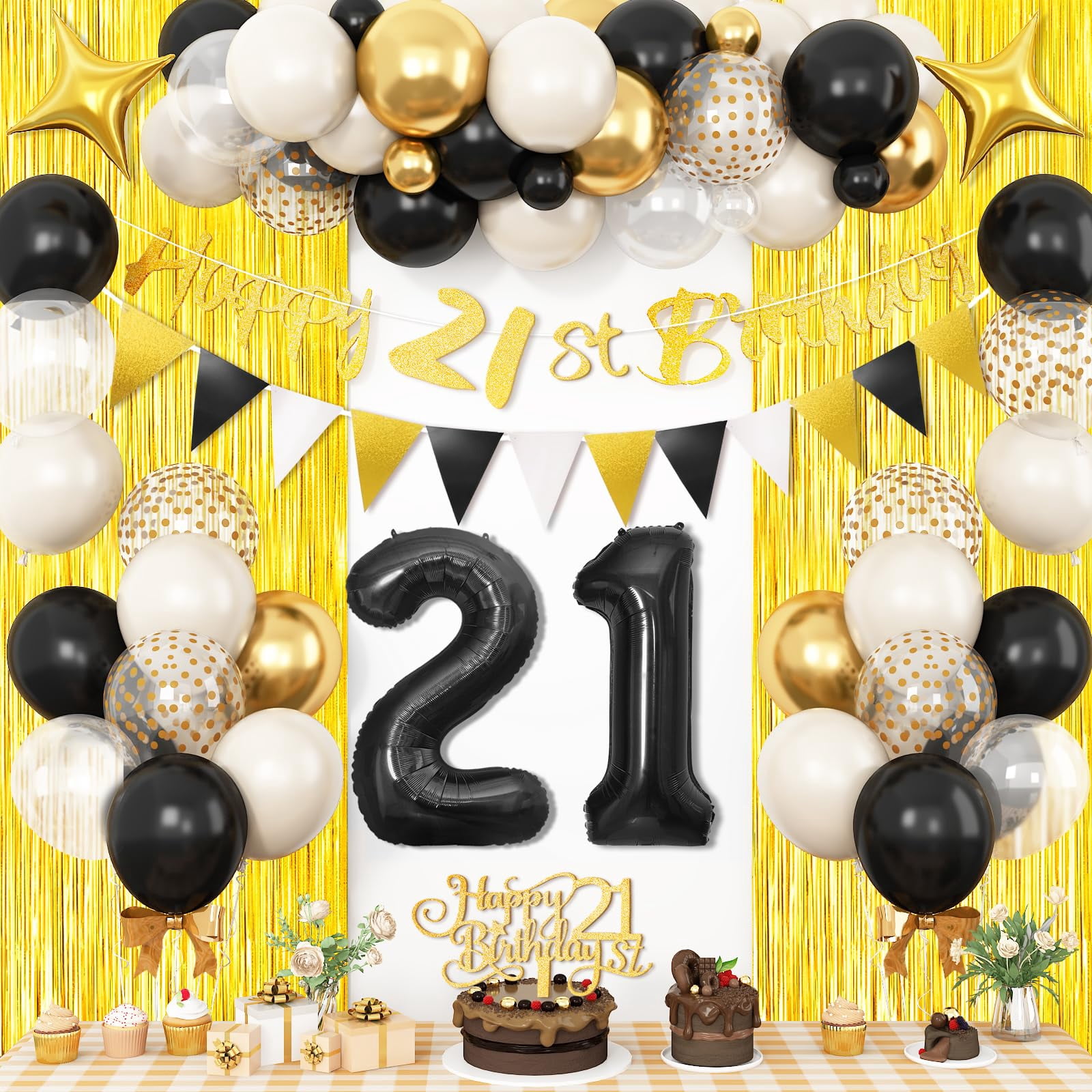 21st Birthday Decorations for Girls Pink Rose Gold,21st Birthday ...